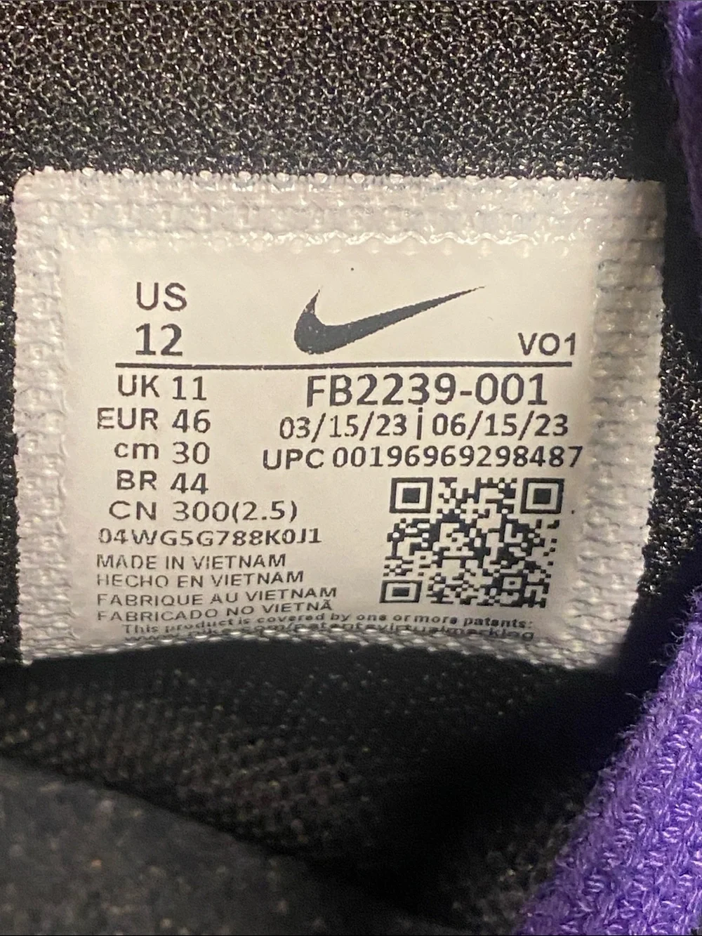 Nike LeBron Witness 8 Lakers Violet Golden (FB2239-001) Mens Basketball Shoes 12